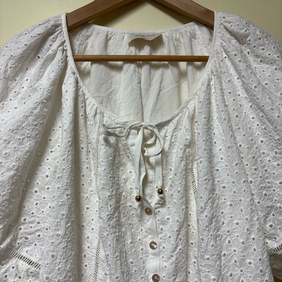 AUGUSTE ALANNAH Embroidered Mini Dress White - Small - Picture 7 of 13